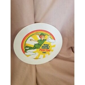 1980's Vintage Peter Pan Peanut Butter Advertising Plastic Plater Minor Damage